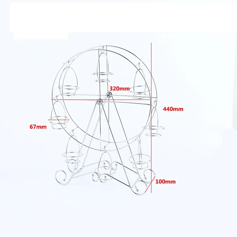 Вращающийся держатель для печенья, кекса, 8 чашек, розовое золото, подставка для торта, вечерние колеса обозрения, стойка для закусок, Рождественская декоративная панель, Ресторан