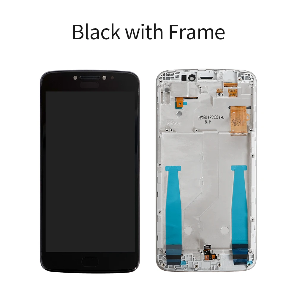 Black with frame 5," для Motorola Moto E4 Plus ЖК-дисплей сенсорный экран с рамкой XT1770 дигитайзер для Moto E4 Plus дисплей XT1771 1772 - Цвет: Black with frame