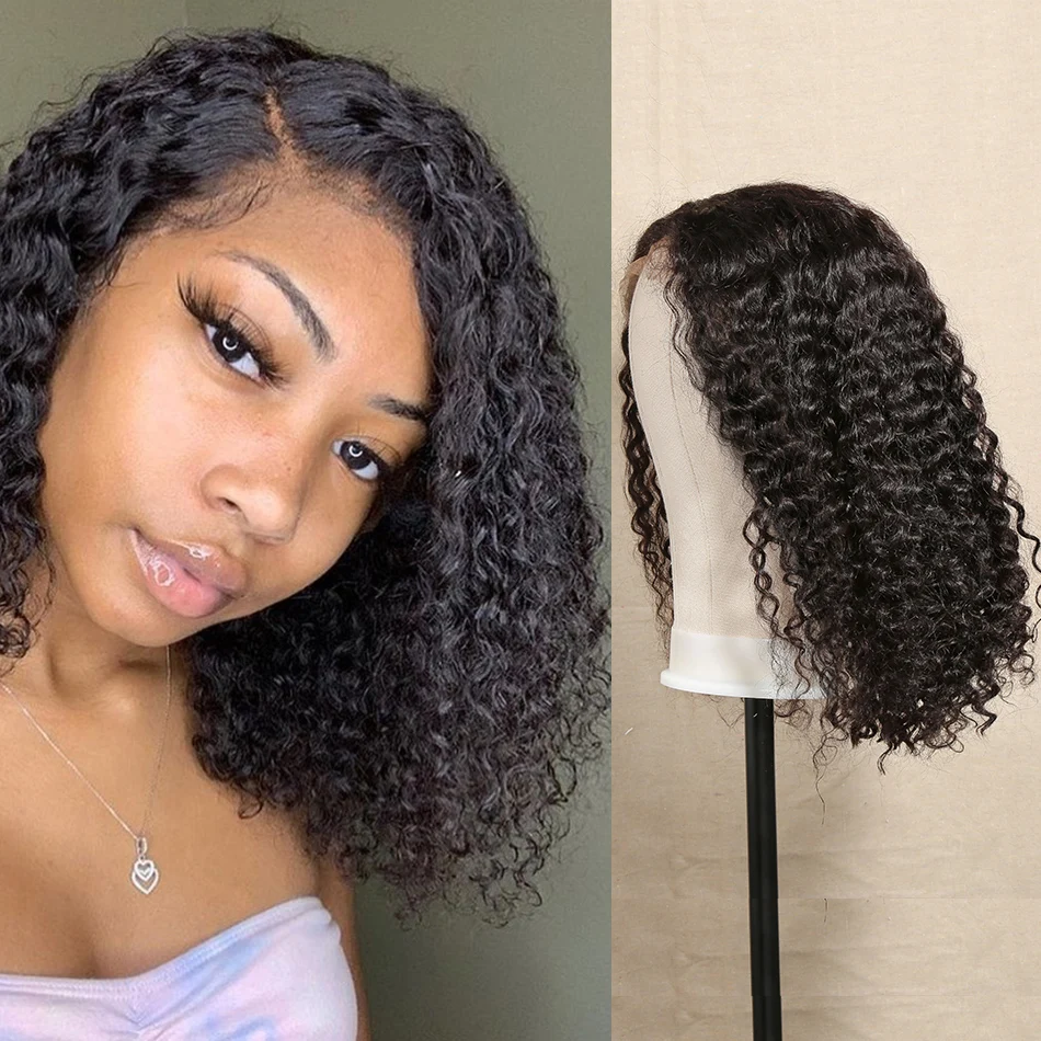 Linksbeauty, короткий Боб, кудрявый, кудрявый, 180 плотность, на кружеве, человеческие волосы, парик, предварительно выщипанный, бразильский фронтальный, натуральный, глубокая волна, парики