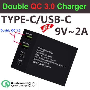 

Double QC 3.0 Quick Charge 2 Port Usb Carregador Multi Mobile Phone Tow Fast Wall Chargeur For Iphone Xiaomi Portatil Cargador