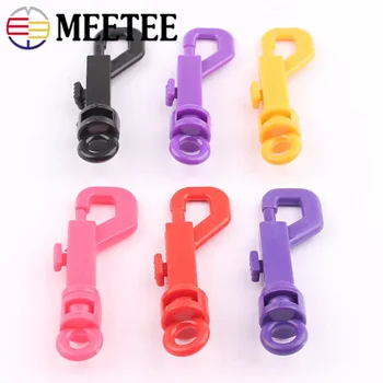 

Meetee 10/30pcs 7cm Plastic Resin Buckle Key Spring Rotating Hanging Hook DIY Keychain Snap Clip Bag Parts Accessories BF490