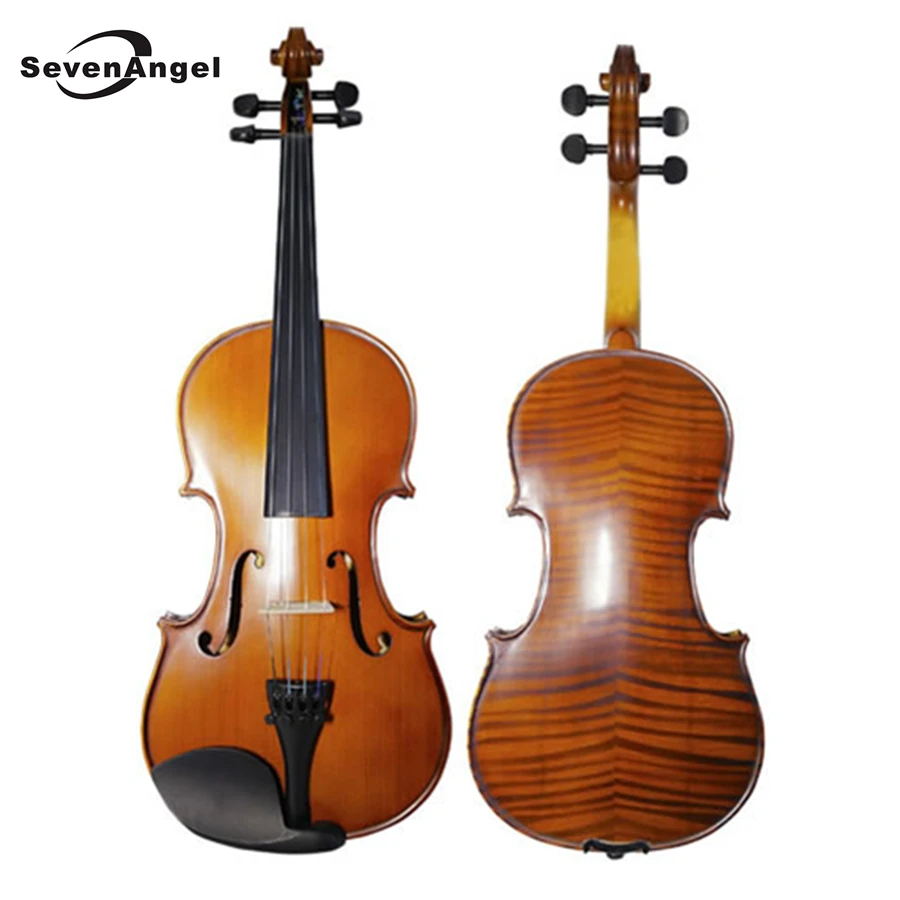 SeveAngel Solid Wood Violin 4/4 3/4 1/4 1/8 Craft Stripe Violino Fiddle Stringed Music Instrument for Beginner Students | Спорт и