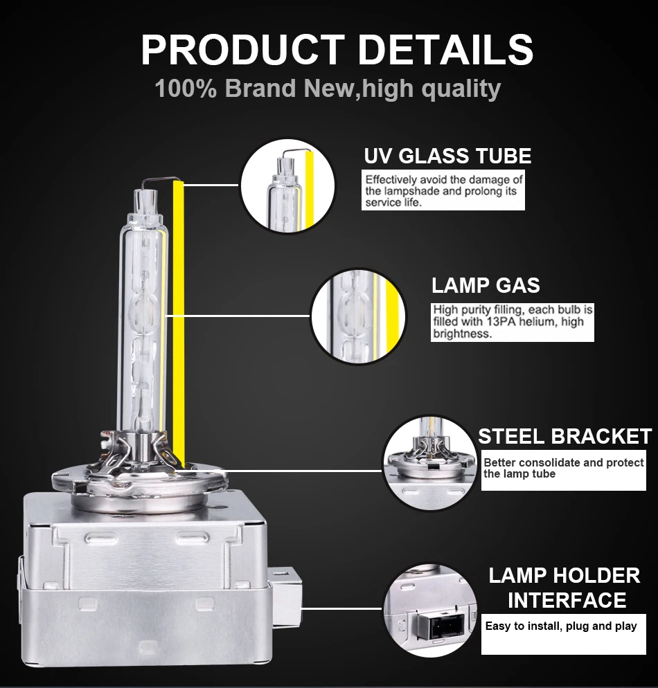 Все стали балласт ксенон D1S D2S D3S D4S HID комплект автомобильных фар 4300K 6000K 8000K 10000K фары D1R D2R D3R D4R HLXG 2 шт