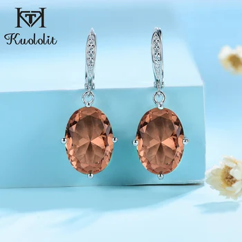 

Kuololit Zultanite gemstone Clip Earrings for Women Genuine 925 Sterling Silver Oval cut Zultanite earrings for Engagement New