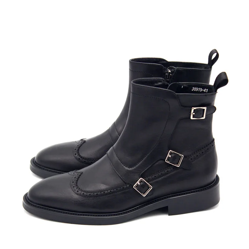 mens buckle biker boots