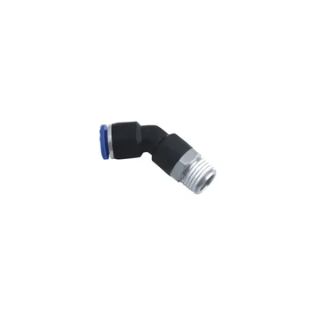 

1/4''-1/2'' NPT Male x Fit 1/2'' OD Tube right-angle external thread elbow pneumatic joint PU pipe quick plug 45° elbow