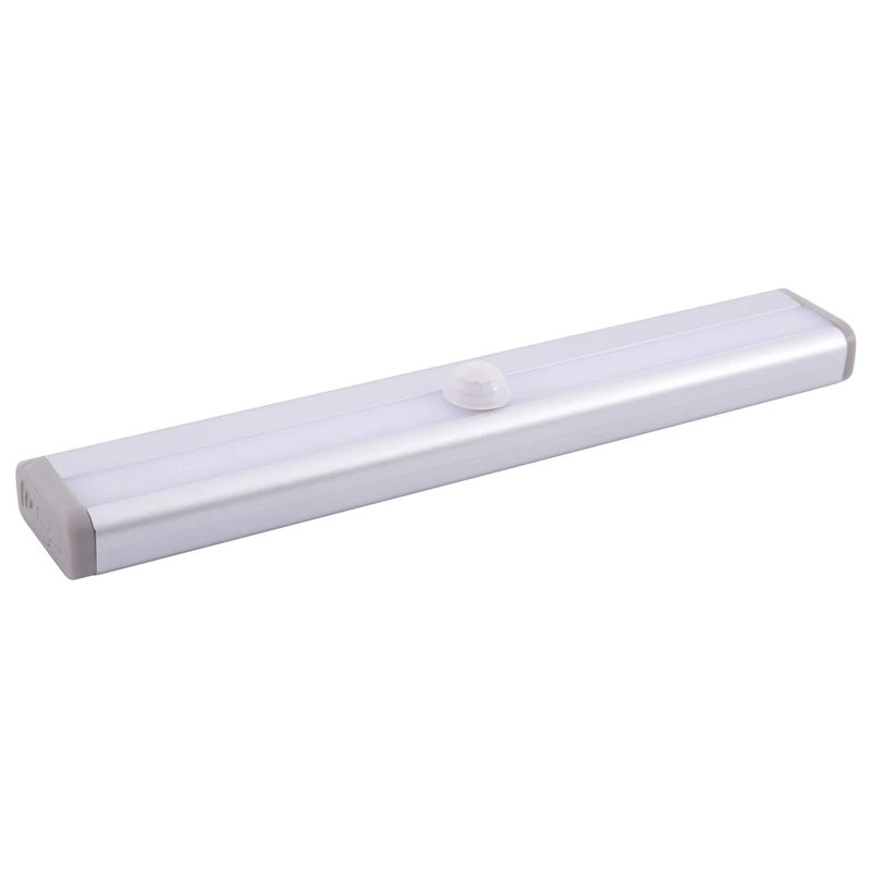

Promotion! 10 LED cupboard sensor light wireless LED cabinet light with motion sensor night light aluminum for wardrobe, bedroom