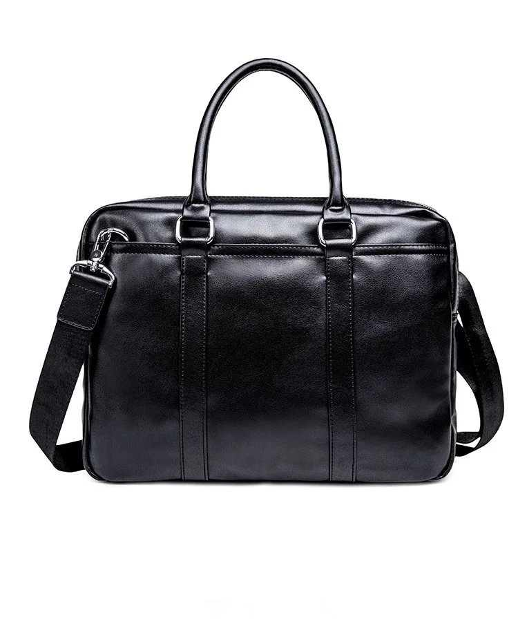 Maletín de negocios para hombre, bolso de mano de cuero de marca de lujo  para ordenador portátil, grande, informal, de hombro, color negro|Carteras|  - AliExpress