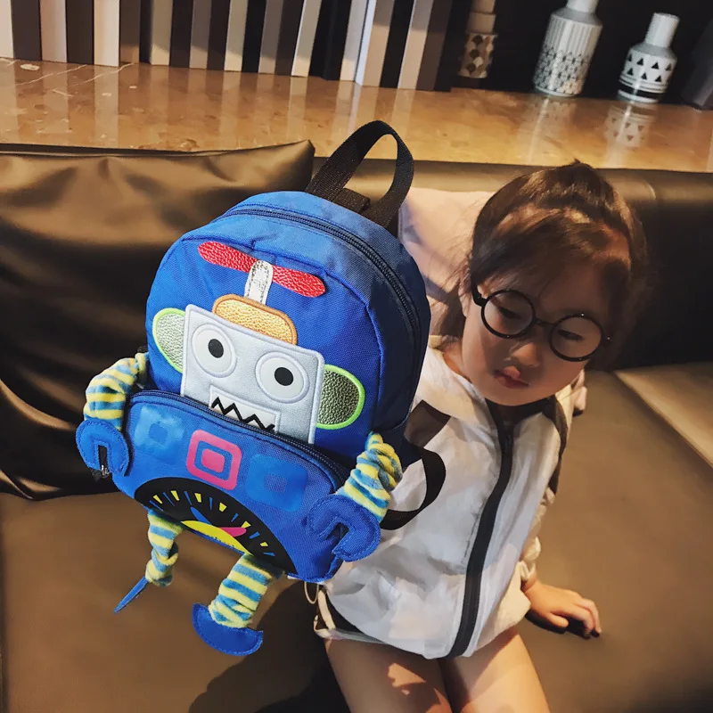 

Autumn New Style Cartoon Cute Robot Backpack Children Backpack Kindergarten School Bag Baby Anti Lost Students