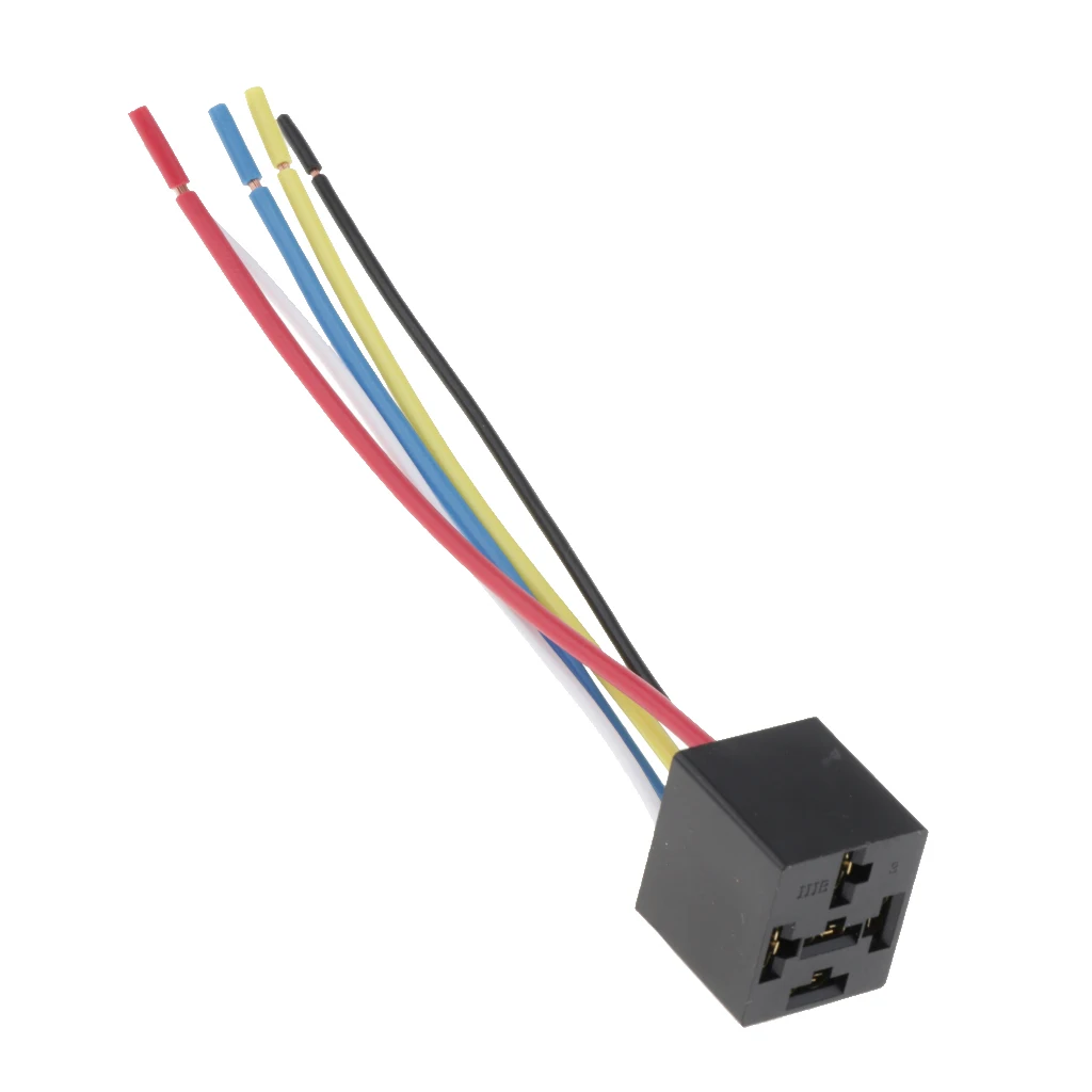 MagiDeal Car Automotive Truck 80Amp SPDT Relay Harness Socket For HG4185C