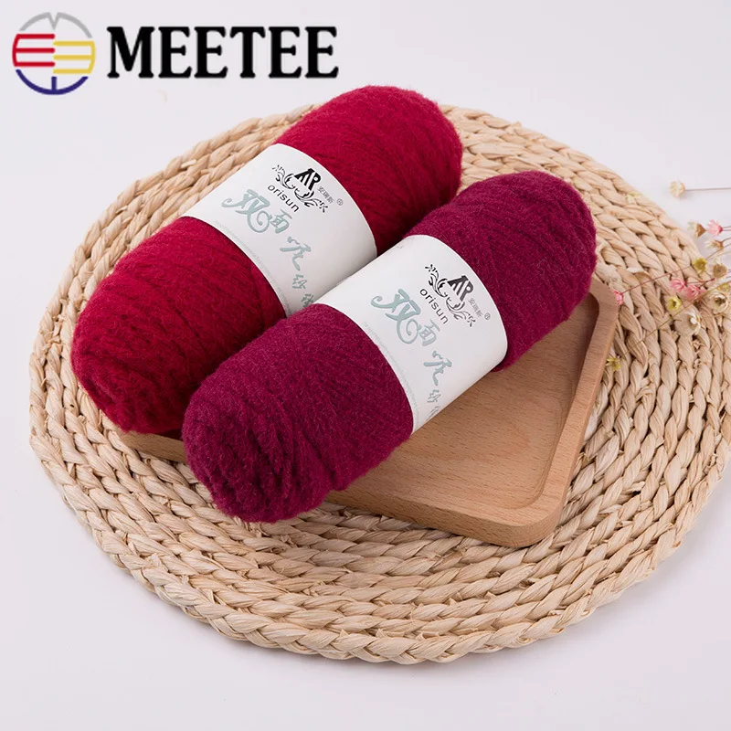 Meetee, 4 шт.(1 шт. = 100 г), ручная вязка, хлопок, акрил, пряжа, вязание крючком, Детская шерстяная пряжа, DIY, свитер, носки, трикотажный материал, YA013