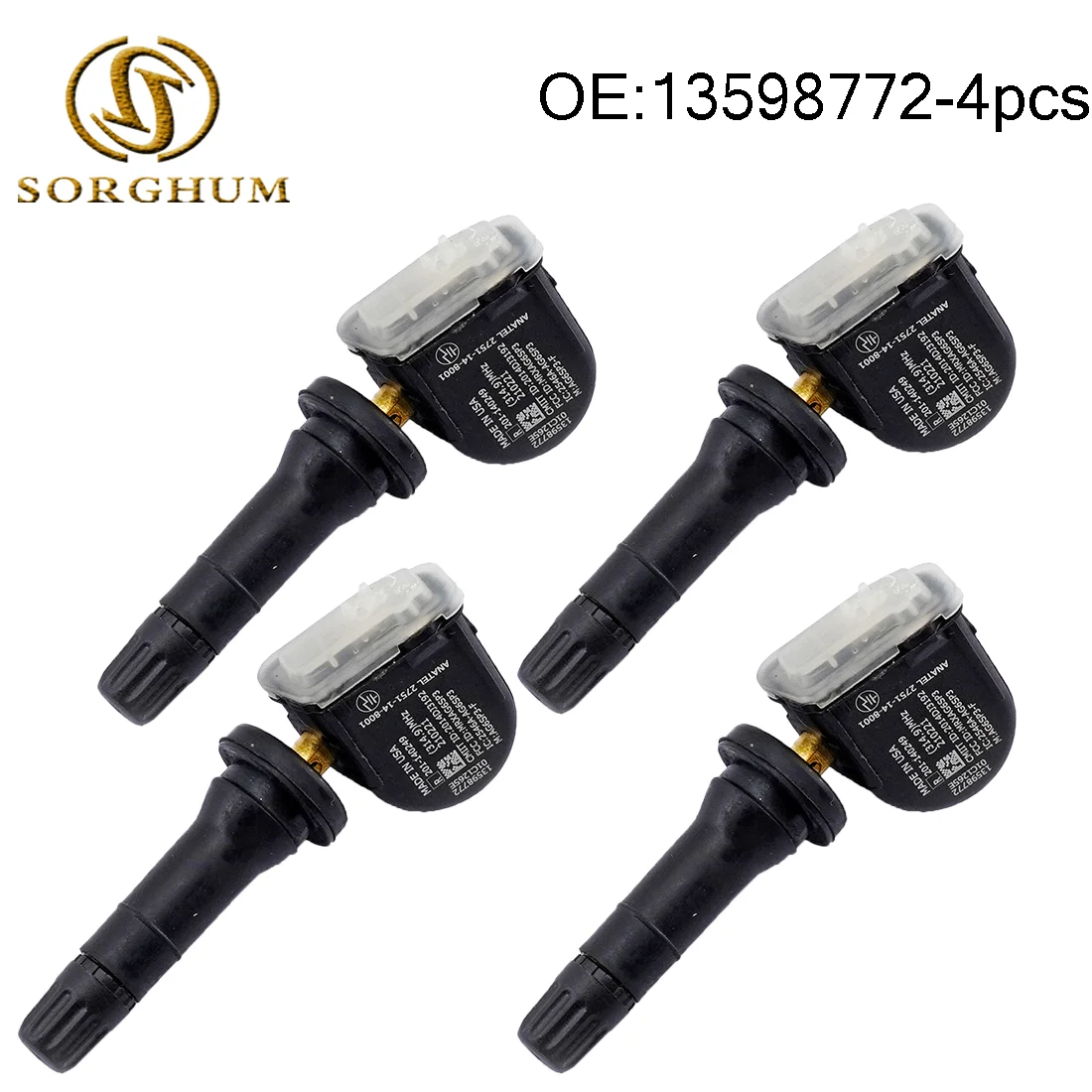 

4PCS TPMS Tire Pressure Monitor Sensor 13598772 For GM Chevy GMC Buick