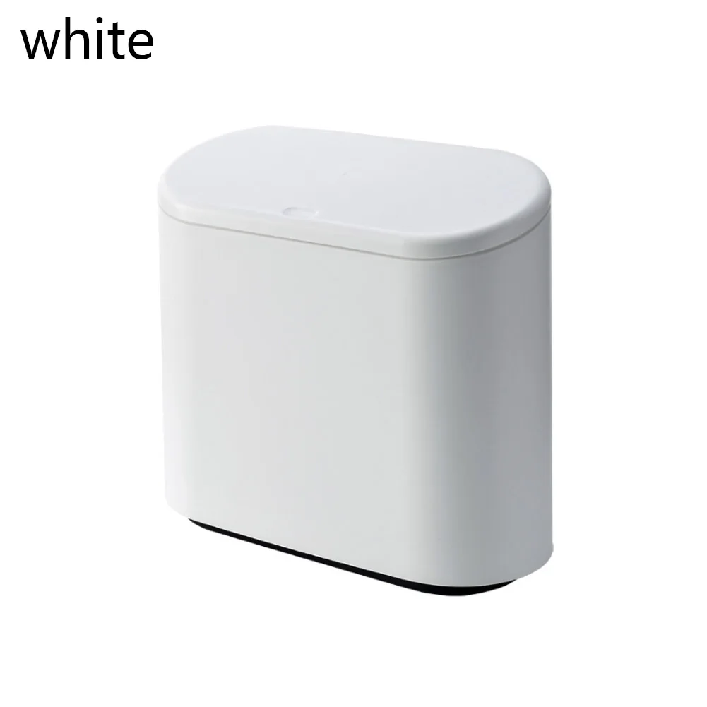 white 11L пластиковая урна для мусора для дома ванная комната, Туалет мусорное ведро корзина для мусора Туалет мусорное ведро держатель для мусорного мешка контейнер для очистки кухни - Цвет: white