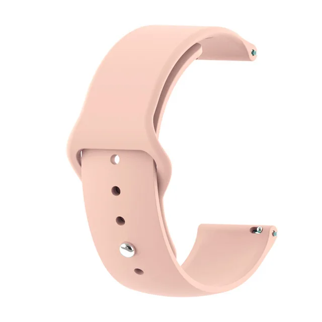Ремешок для часов Amazfit Bip силиконовый 20 22 мм цветной ремешок для часов для samsung Galaxy watch Active 42 мм 46 мм gear S2 S3 наручный ремешок - Цвет: Sand Pink