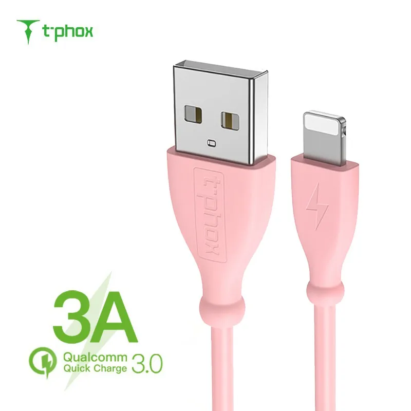 

T-phox usb charging cables cable for iphone cable Xs max Xr X 8 7 6 plus 6s 5 s plus ipad mini mobile phone fast charger cord