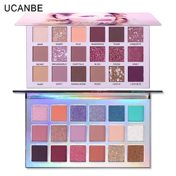 

UCANBE 2pcs Aromas + Nebula 18 Colors Eyeshadow Palette Makeup Glitter Shimmer Matte Pigmented NUDE Eye Shadow Cosmetics Set