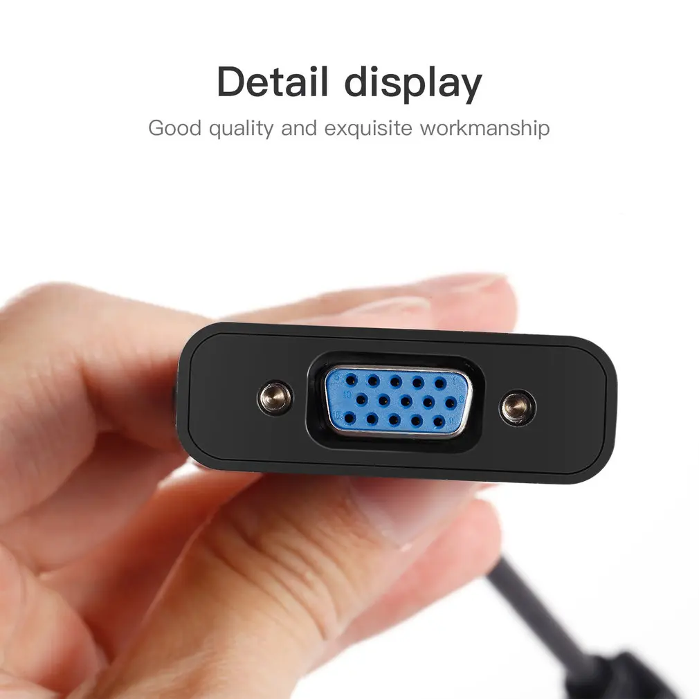 LESHP черный 1080P DP display port to VGA адаптер конвертер DP to VGA адаптер папа-мама разъем
