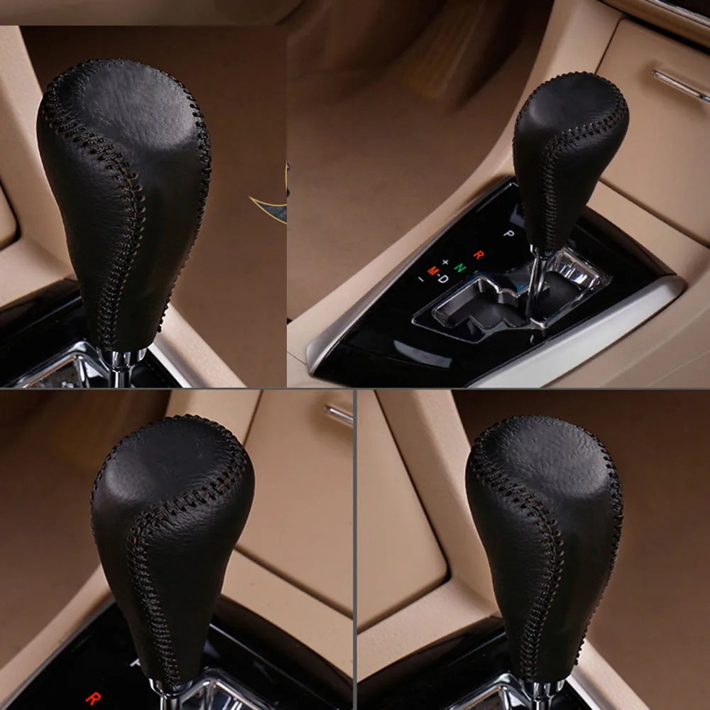 Стильный кожаный для ключа от автомобиля крышка для Защитные чехлы для сидений, сшитые специально для Toyota Corolla RAV4- Головка рычага автоматической коробки передач рукоятка рычага переключения передач рукоятки рычага КПП чехол