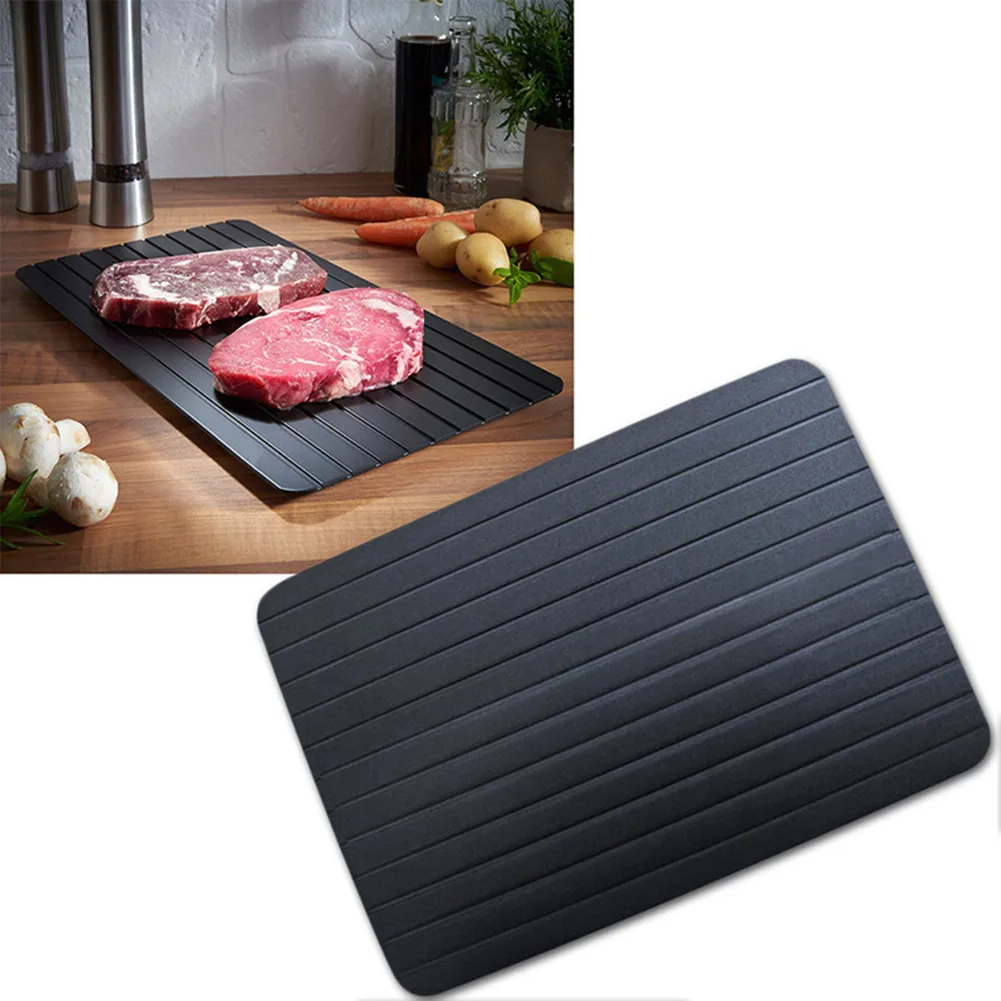 Lanbowo 2-in-1 Fast Defrosting Chopping Board Rapid Safe Steak Seafood Thawing Tray 23cmx16.5cmx0.2CM 