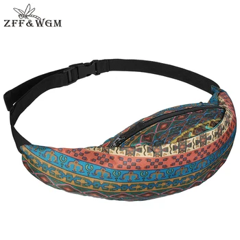 

ZFF&WGM 3D Print Fanny Pack Men Vintage Chest Bag Vest For Men Plaid Belt Bag Luxury
