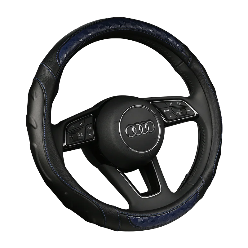 19003-o Автомобильный кожаный чехол на руль из углеродного волокна для Volkswagen Golf 6 Mk6 VW Polo Sagitar Bora Santana Jetta MK5 - Название цвета: 19003-o