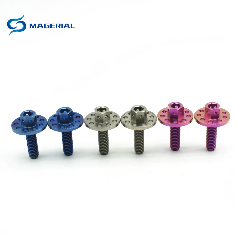 M6 x20mm титановые болты для мотоцикла номерного знака Ti болты модификация автомобильного двигателя Ti крепежные детали 2 шт