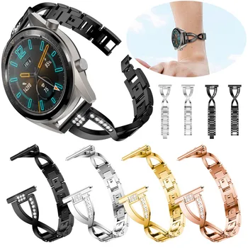 

Replacement Metal Crystal Watch Strap Wrist Band For Huawei Watch GT Quick Release Fashion Sports Bracelet Smart Accessories