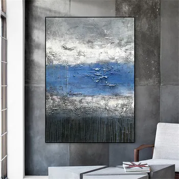 

Hand Painted modern art Hand Painted ocean and sky Oil Painting abstract landscape painting on canvas modern wall decor
