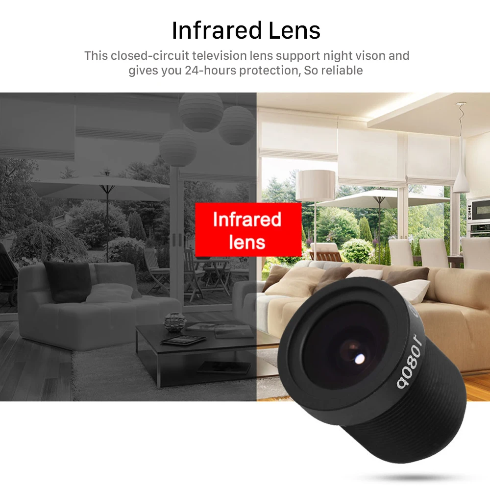 BESDER 1080P 8mm 45degree Lens Camera Lens HD 2.0Megapixel M12 1/2.7" Image Format Aperture F2.0 for HD Security IP Cameras ip camera camera lens