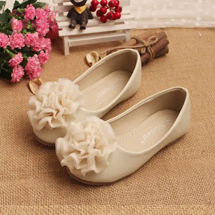 

Guangzhou CHILDREN'S Shoes Spring And Autumn New Style Children Princess Shoes Children Lace Flower GIRL'S Nude Shoes