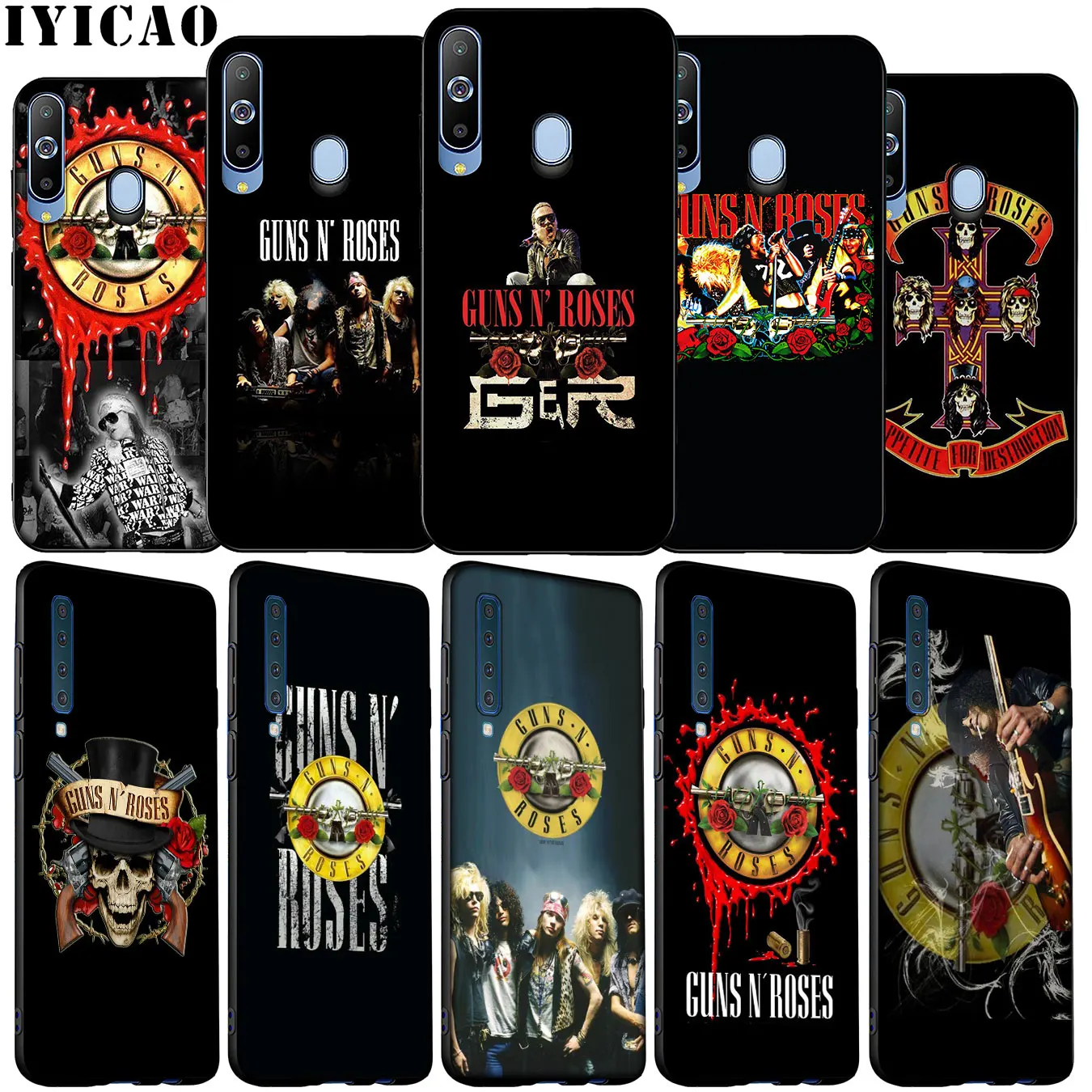 guns n roses Guns N' Roses Soft Silicone Case for Samsung Galaxy A70 A50 A60 A40 A30 A20 A10 M10 M20 M30 M40 A20E Cover | Мобильные