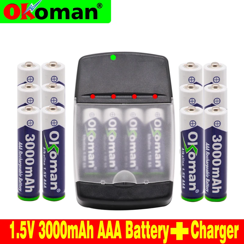 AAA 3000mah 1 5 V Щелочная аккумуляторная батарея для светодиодного освещения