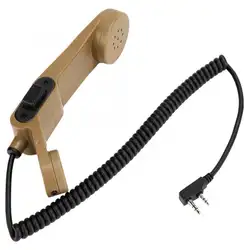 Портативная рация ABS K Head песочный цвет телефонный Тип Портативная радио динамик микрофон для Kenwood/BAOFENG