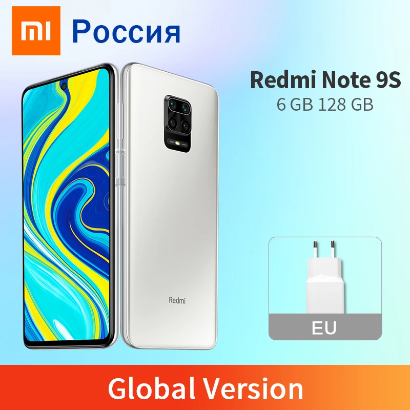 Глобальная версия Xiaomi Redmi Note 9 S 6 ГБ ОЗУ 128 ПЗУ смартфон 5020 мАч Snapdragon 720G
