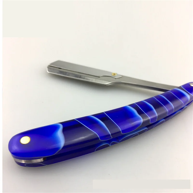 Blue Razor Shaving Knife Hairdressing Scraper Haircut Razor Eyebrow Knife Shaving Sweat Knife G1105