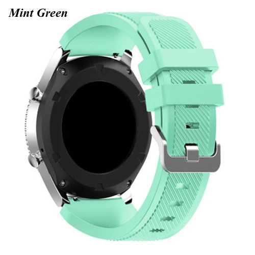 22 мм ремешок для часов Galaxy watch 46 мм active 2 samsung gear S3 Frontier ремешок для часов huawei GT ремешок Amazfit bip 47 44 40 - Цвет ремешка: Mint Green