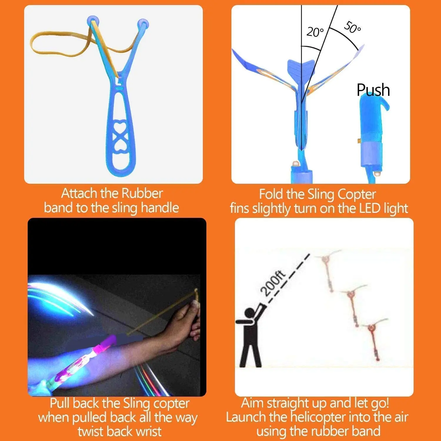 rubber band light up helicopter