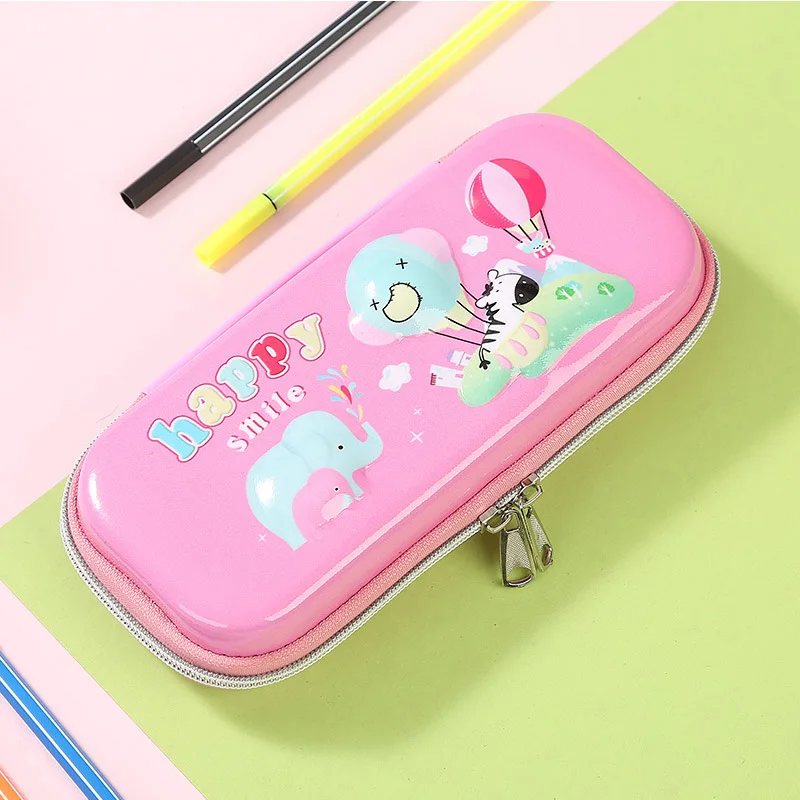 SQUMIDER Creative Pencil Case Cartoon Pencil Box Zipper Large-capacity Bag For Student Gift Cute School Stationery Supplies - Цвет: Розовый