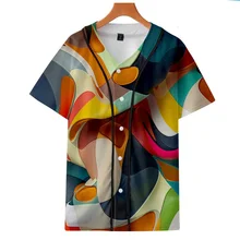 Amazon горячая Распродажа цветная креативная 3d тонкая бейсбольная форма с коротким рукавом