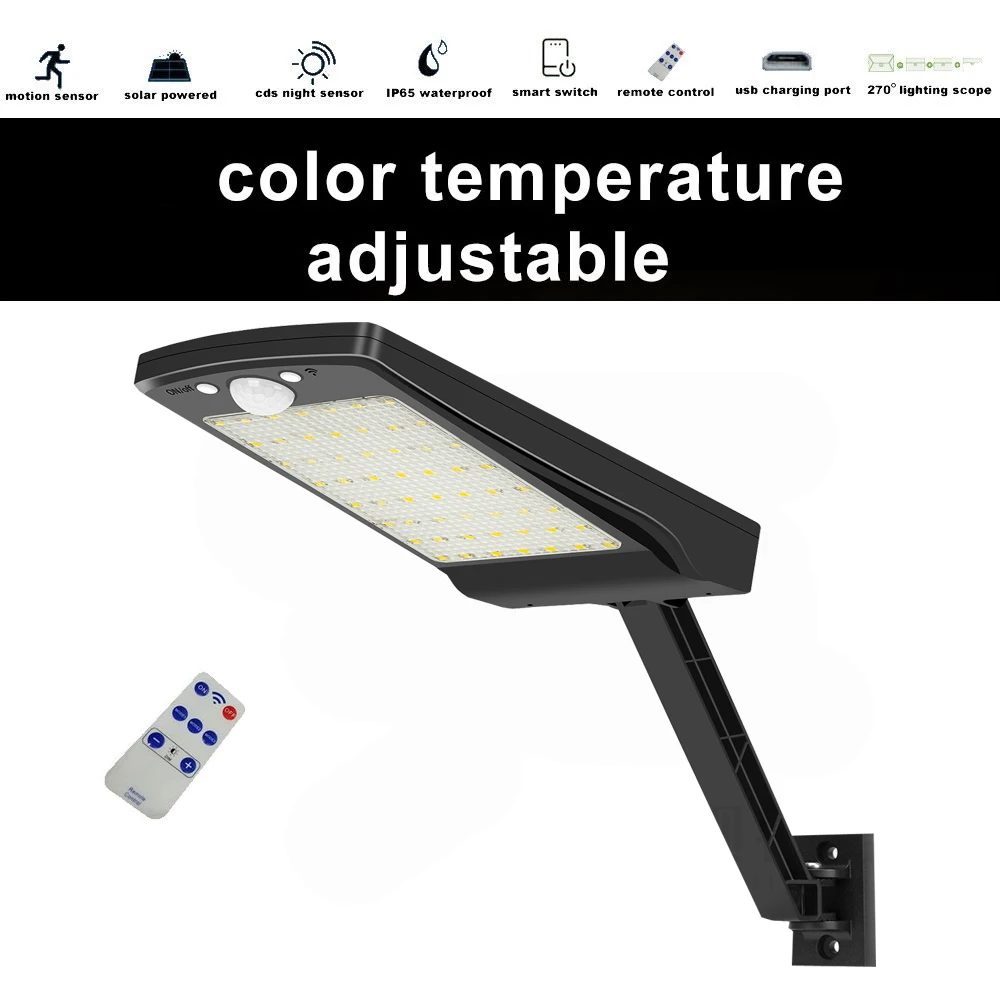

Solar Wall Light Spotlights Security Emergency solar Outdoor Street 3 Mode Waterproof Night garden #