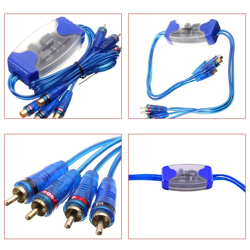 BEST4-Channel Rca аудио Шум фильтр терминал контура заземления Изолятор автомобильный стерео 50 Вт