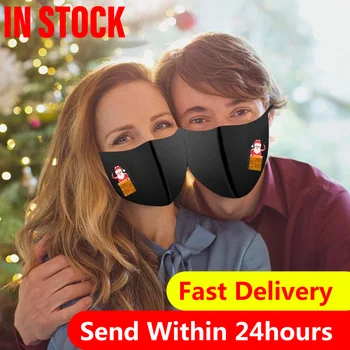 

5/10 Pc Adult Christmas Mouth Mask For Protection Washable Earloop Mask Dust-proof Mascarillas Py6