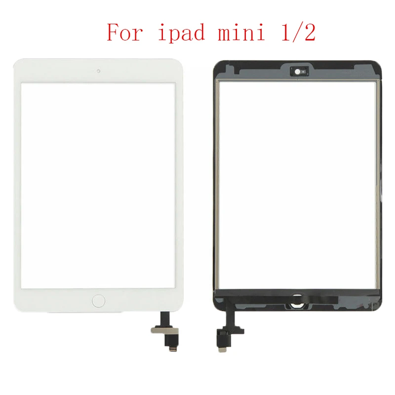 10 шт. для Apple iPad mini 1 2 A1432 A1454 A1455 A1489 A1490 A1491 дигитайзер сенсорный экран панель+ IC домашняя кнопка Flex