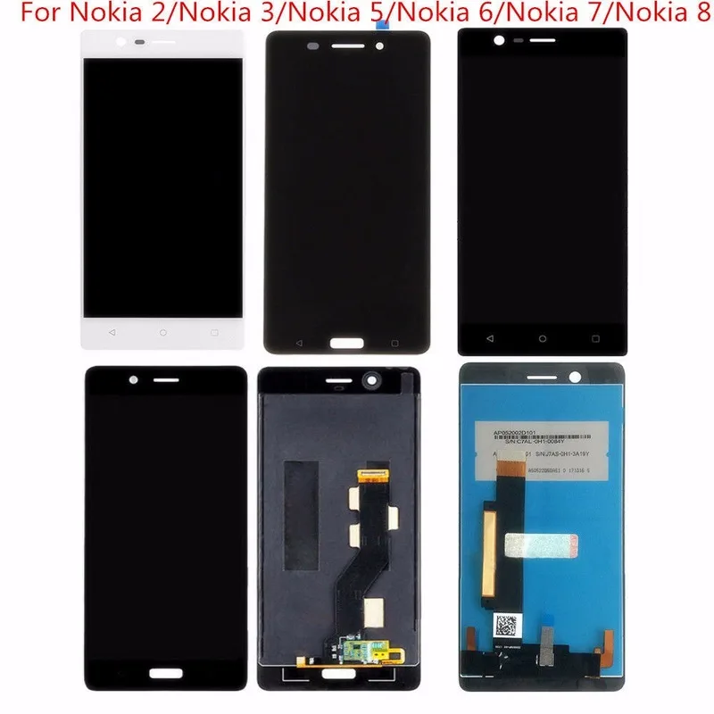 Оригинальный протестированный сенсорный ЖК дисплей в сборе для Nokia 2 / 3 /6/8 N5 5 (2017) N7