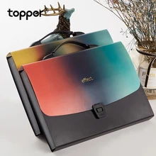 13 карманов, расширенная папка с крышкой, сумка для хранения файлов, А4, коробка для файлов, Офисная большая емкость, цветная сумка для хранения файлов