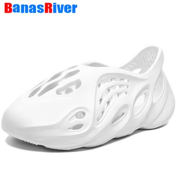 

New Arrival Breathable Clogs Fashion Croc Beach Foam Runner Plus Size 35-48 Unisex Cool Summer Sandals Men's Hole Shoes Slip On