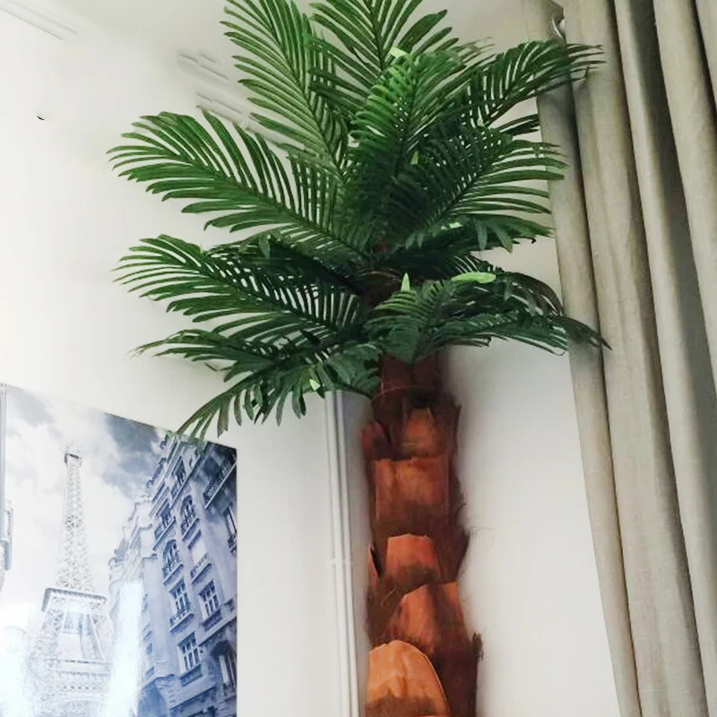 Verde искусственные hojas tropicales plantas de Simulation hoja de palmera DIY arreglo цветочные аксессуары hogar boda фестиваль Decorac