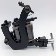 1 шт. проволочная резка 10 обмоток татуировки машина для вкладышей и шейдеров черный цвет татуировки Поставки чугунная татуировочная машина