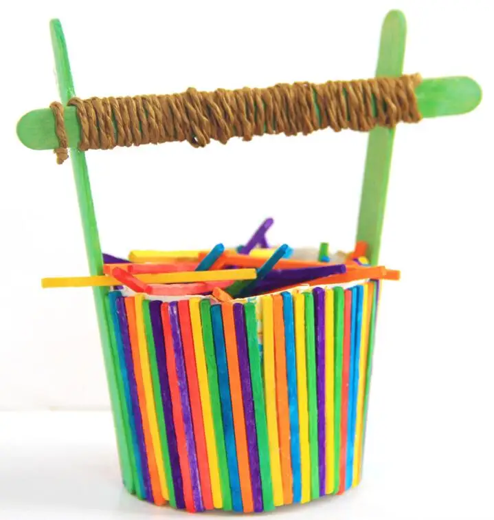 1000 шт цветные Matchstick деревянные палочки для детского сада ручной материал креативные деревянные поделки декупаж деревянные украшения GYH