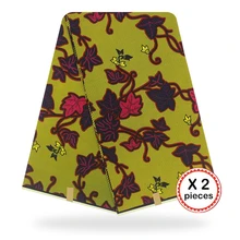 Африканская восковая ткань с принтом Анкара для шитья Анкара африканская ткань 12 ярдов Нигерия хлопок Гана ткань для платья 91001